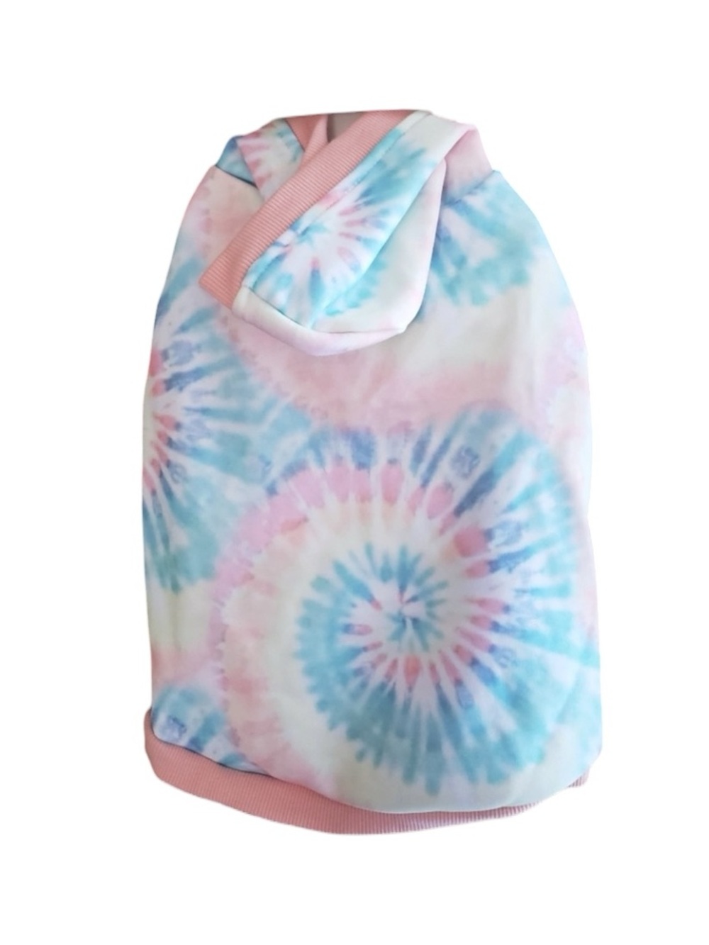 Top Paw Tie dye Rainbow hooded dog sweatshirt size small